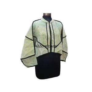 Chaqueta de Mujer Tejida a Mano, Tradicional, Vintage, Ecológica, 100% Algodón Puro, Reversible, Transpirable, de Secado Rápido, para Primavera/Invierno - Product Image 3