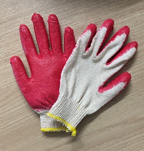 Gants en latex naturel semi-enduits vietnamiens, épaisseur moyenne, doublure en coton, design tricoté de sécurité, ambidextres, pour le jardinage - Product Image 3