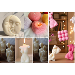 Bougie en forme de cœur pour couples, décoration pour la maison et les restaurants - pour Noël, Pâques, anniversaire et Saint-Valentin - Product Image 1