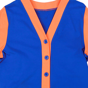 Cardigans universitaires SSU pour hommes et femmes, bleu et orange, col en V, pulls tricotés avec boutons décoratifs, vêtements d'hiver pour la fraternité et l'université - Product Image 4