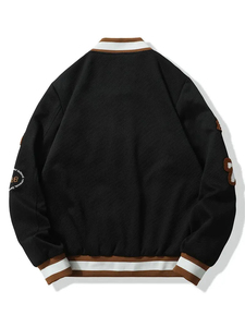 Blouson universitaire personnalisé pour homme - Prix de gros, Vente chaude, Streetwear, Broderie unique, Qualité supérieure, Col montant, Vestes d'hiver en laine - Product Image 2