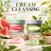 FLOWERWAY Crème Nettoyante au Matcha et à la Pastèque 100ml Nettoyant Visage Texture Crème Douce Vente en Gros