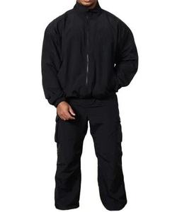Ensemble de survêtement pour homme à blocs de couleur, veste zippée à séchage rapide, short, tenue sportive 3 pièces - Product Image 2