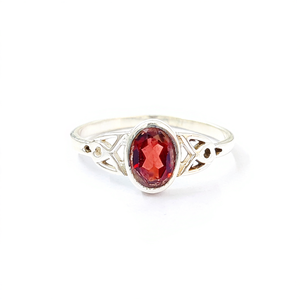 Vintage Style 2.0 Grams <b>Garnet</b> Gemstone <b>Ring</b> Fashion Bezel Setting Inlay - Product Image 3