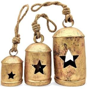 Adorno Navideño Pequeño de Metal Dorado Decorativo para Colgar en el Árbol de Navidad - Product Image 2