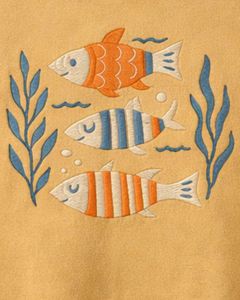 เสื้อยืดครอปพิมพ์ลายปลาสีเบจสำหรับผู้หญิง ผ้าฝ้าย แขนสั้น สไตล์ลำลอง เสื้อท่อนบนสำหรับฤดูร้อน ทรงหลวม แฟชั่นเสื้อยืดลายกราฟิก ขายส่งเสื้อผ้า - Product Image 3