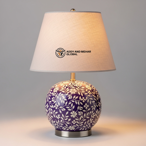 Modern Bone Inlay Table Lantern Aesthetic Floral Inlay <b>Ginger</b> <b>Jar</b> Light High-End Handicraft Decorative Accent Lamp with Custom - Product Image 1