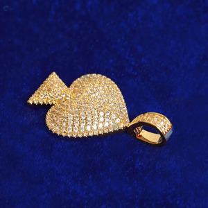 Colgante de espada de moissanita con incrustaciones de circonitas, chapado en oro, joyería de lujo para uso diario, collar con colgante, joyería hip hop para hombre - Product Image 2