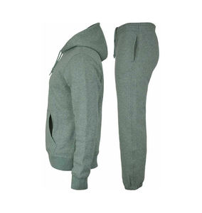 Ensemble de survêtement pour homme, très populaire, confortable, léger, couleur unie, 100% coton, avec sweat à capuche, idéal pour le jogging, OEM - Product Image 3