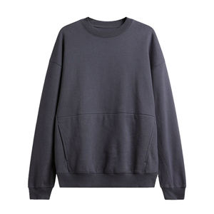 เสื้อสเวตเชิ้ตคอกลมทรงโอเวอร์ไซส์ มีกระเป๋าข้างแบบสั่งทำได้ ไม่มีฮู้ด ทรงบ็อกซี่ ผ้าหนา ผู้ผลิตเสื้อฮู้ดดี้ - Product Image 1