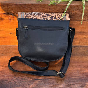 Nouveau Western fait à la main en cuir repoussé sac à main en cuir de vachette véritable Floral femmes haute qualité Designer Unique sacs à main - Product Image 4