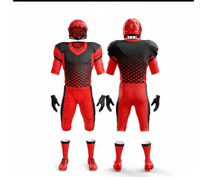 Maillot de football américain Pro Team personnalisé avec nom et numéro |   Ensemble de football avec maillot et pantalon |   Polyester respirant - Product Image 1