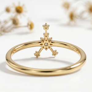Bague personnalisée signe astrologique du cancer en or avec gemme, Juin Juillet, Loyauté, Compassion, Meilleure vente, Choix de mode - Product Image 3