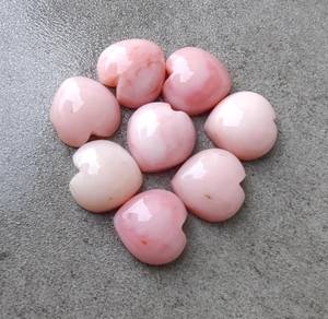 Opale rose naturelle en forme de cœur, cabochon de qualité, pierre précieuse calibrée, bijou en vrac, pierre de guérison, cristal - Product Image 2