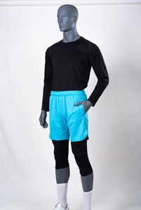 Premium Quality High Waist Activewear Sublimation Short Double Layer Awrah Shorts for Muslim Men <b>Islamic</b> Swimwear Knee Length - Product Image 6