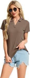 <b>Women's</b> Solid Color Short Sleeve Jersey for Shirt Breathable <b>Compressed</b> Knitted Casual <b>Top</b> - Product Image 3