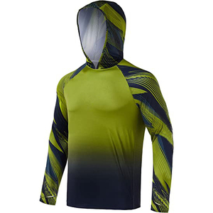 Camisa de Pesca con Capucha de Manga Larga para Hombre, Impresión por Sublimación, Color Degradado, UPF 50, Anti-UV, Poliéster, Sudadera - Product Image 1