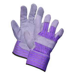 Gants de travail en cuir de vachette pleine fleur à paume renforcée pour la sécurité industrielle, la rigging canadien et le jardinage domestique - Product Image 3