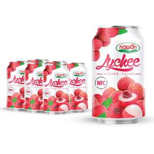 Bebida de Jugo de Lichi Tropical Enlatada 330ml Muestra Gratis Bajo MOQ - Jugo de Marca Privada OEM Lata de Jugo Muestra Gratis Fábrica Nawon en Vietnam - Product Image 1
