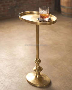 Mesa de Centro Decorativa Redonda con Acabado Dorado para Decoración de Comedores y Eventos Marroquíes - Venta al por Mayor B2B India - Product Image 1