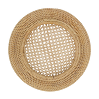 Assiette de présentation en rotin écologique faite à la main, couleur personnalisée, taille personnalisée, logo personnalisé, haute qualité, durable, légère, pour mariage