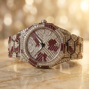 Reloj de diamantes de alta gama, ideal para fiestas nocturnas, cenas de lujo y reuniones sociales, disponible a un precio razonable. - Product Image 5
