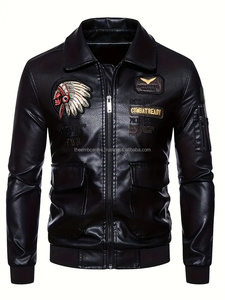 Whole Selling Price 2024 New Design Style Autumn <b>Winter</b> <b>Leather</b> <b>Jackets</b> Youth Fashionable Comfortable Men's <b>Leather</b> <b>Jackets</b> - Product Image 2