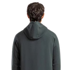 Survêtement à capuche pour homme, coupe classique, vert, en tissu interlock, avec empiècements coupés et cousus, patch frontal caoutchouté, cordon de serrage DTM, vêtements de sport OEM - Product Image 5