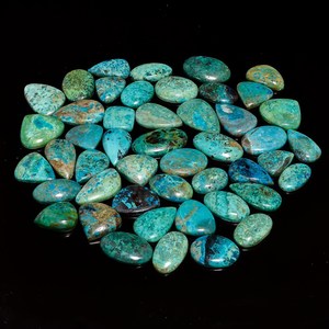 Lote de Cabujones de Crisocola Natural, Piedras Preciosas Pulimentadas para Sanación, Meditación, Yoga, Manifestación, Fabricación de Joyas, Piedras Sueltas - Product Image 1