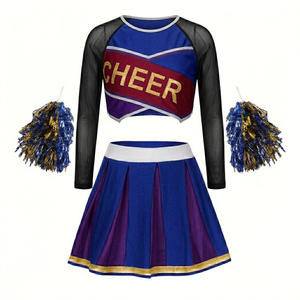 High Performance Cheer Uniforms custom Wholesale Custom Design Long Sleeve Cheerleading Uniforms Black Cheer <b>Dance</b> CostoM - Product Image 1