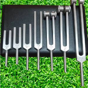 Aluminum Tuning Fork Set – Sound Therapy, Music, <b>Physics</b> (7-Piece, 64Hz-4096Hz)... - Product Image 1