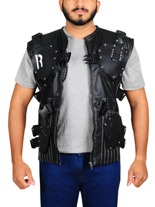 Classic High Quality <b>Brown</b> Suede Cowboy <b>Vest</b> | Men's Casual High Street Leather Outerwear Breathable Quick Dry Winter - Product Image 2