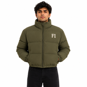 Chaqueta Acolchada de Invierno al por Mayor, Chaqueta con Cuello Alto y Cierre Completo, Chaqueta Casual para Hombre, Fabricante OEM Personalizado - Product Image 1