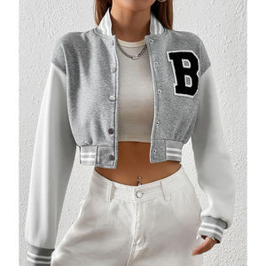Chaqueta Varsity Corta de Diseño Superior para Mujer, Precio al por Mayor, Chaqueta Varsity Corta de Moda para Mujer a Precio Económico - Product Image 5