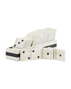 Jeu de dominos écologiques en os naturel, 28 pièces - Product Image 2