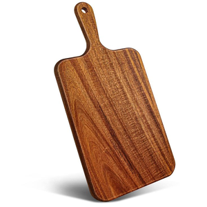 Planche à découper en bois avec poignée, résine bleue motif vague marine, plateau à fromage, compatible lave-vaisselle - Product Image 6
