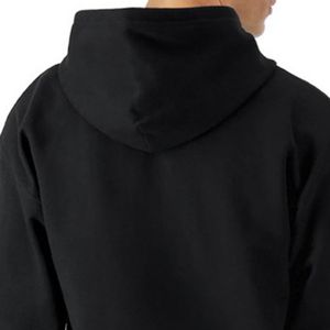 Sudadera con capucha de forro polar de peso medio para adulto, con cremallera completa, negra, suave, cálida, informal, cómoda, para venta al por mayor y personalización. - Product Image 5