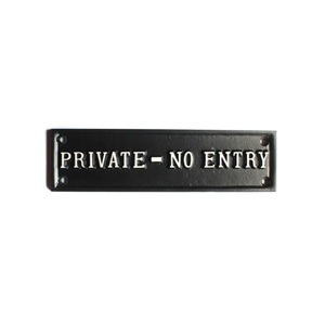 Letrero de Metal de Prohibido el Paso, Estilo Industrial, Placa Rectangular Negra de Advertencia para Hogar, Oficina, Hotel, Letreros para Montar en la Puerta - Product Image 5