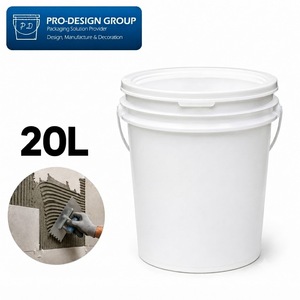 Seau en plastique recyclable de 20 L à ouverture facile pour pâte de construction, fabricant certifié ISO 9001 - Product Image 1