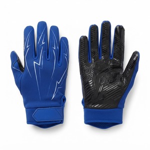 Gants de football américain par sublimation avec couleurs personnalisées, adhérence forte, tissu respirant, ajustement confortable pour les joueurs - Product Image 1