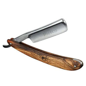 Rasoir droit de barbier en acier inoxydable pour l'épilation, avec lames - Product Image 1