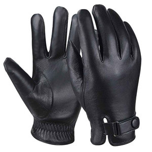 New Customized Winter Leather Touchscreen Casual Outdoor <b>Gloves</b> with <b>Wool</b> Lining-OEM High Quality Pure Leather - Product Image 1