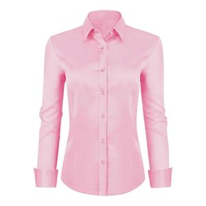 Camisas de Vestir Personalizadas para Mujer, Manga Larga, Blusas de Oficina Casuales, Ecológicas, Transpirables, 100% Algodón, Silueta Recta - Product Image 1