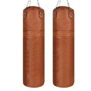 Sac de boxe professionnel en cuir véritable, lourd, suspendu, pour entraînement en salle de sport, MMA, Muay Thai - Product Image 1