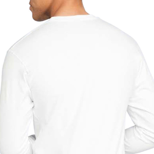 Camisetas de Manga Larga Blancas para Hombre, Camisetas Casuales de Cuello Redondo de Algodón Premium, Camisetas Lisas con Logotipo Personalizado para Ropa al por Mayor - Product Image 5