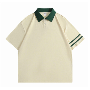 เสื้อโปโลกอล์ฟผ้าฝ้ายถักเนื้อแน่น ระบายอากาศได้ดี 100% สำหรับเสื้อยืดแบบยูนิเซ็กซ์ ขายส่ง - Product Image 4