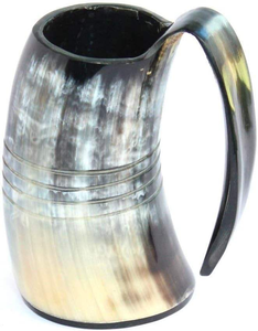 Mug en corne sculpté à la main, écologique et haut de gamme - Tasse décorative et fonctionnelle pour bière, hydromel et café - Product Image 6