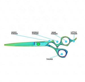 Almida กรรไกรตัดผม7นิ้วกรรไกรตัดผมมืออาชีพสีเขียวและสีฟ้า - Product Image 4