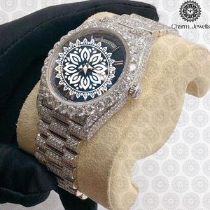 Montre de luxe pour homme en acier inoxydable Charm Jewells, cadran 40 mm, bracelet 20 cm, mouvement mécanique, étanche 10 bars, date automatique, fonction push - Product Image 4