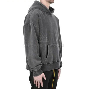 Vente directe d'usine, prix de gros, sweats à capuche délavés pour hommes, design de logo personnalisé, sweats à capuche délavés pour hommes - Product Image 3